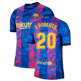 2021-2022 Barcelona Third Shirt (S ROBERTO 20)
