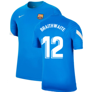 2021-2022 Barcelona Training Shirt (Blue) (BRAITHWAITE 12)