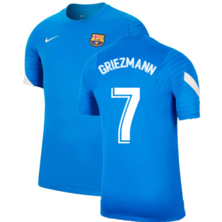 2021-2022 Barcelona Training Shirt (Blue) (GRIEZMANN 7)