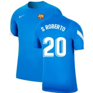 2021-2022 Barcelona Training Shirt (Blue) (S ROBERTO 20)