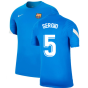 2021-2022 Barcelona Training Shirt (Blue) (SERGIO 5)