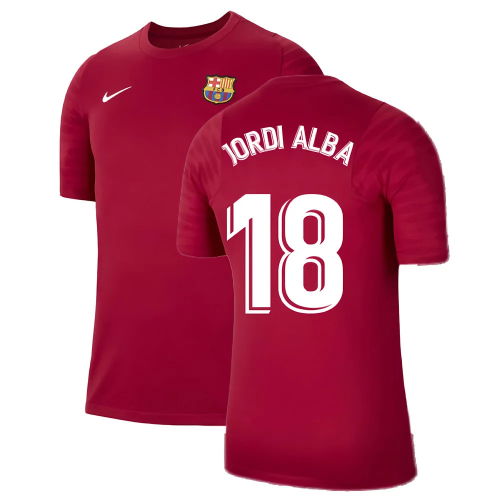 2021-2022 Barcelona Training Shirt (Noble Red) (JORDI ALBA 18) 2021-2022 Barcelona Training Shirt (Noble Red) (JORDI ALBA 18)