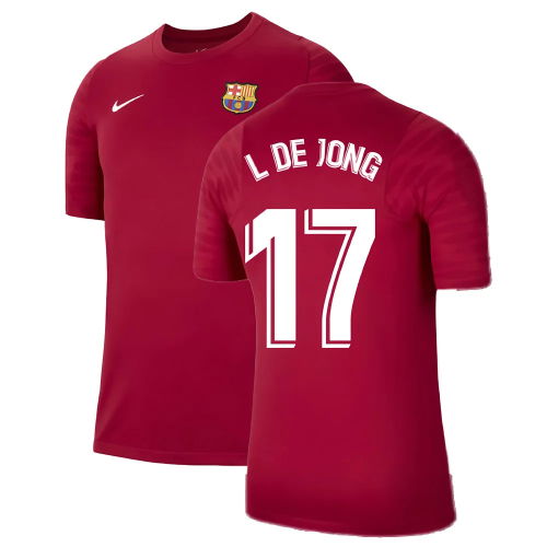 2021-2022 Barcelona Training Shirt (Noble Red) (L DE JONG 17) 2021-2022 Barcelona Training Shirt (Noble Red) (L DE JONG 17)