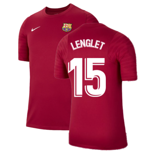 2021-2022 Barcelona Training Shirt (Noble Red) (LENGLET 15)  2021-2022 Barcelona Training Shirt (Noble Red) (LENGLET 15)