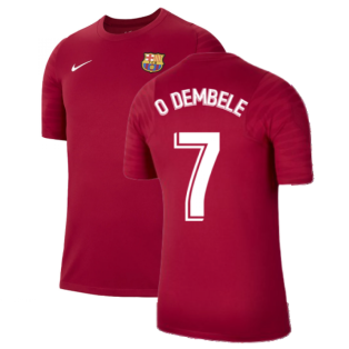 2021-2022 Barcelona Training Shirt (Noble Red) (O DEMBELE 7)