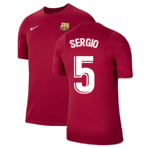 2021-2022 Barcelona Training Shirt (Noble Red) (SERGIO 5)  2021-2022 Barcelona Training Shirt (Noble Red) (SERGIO 5)