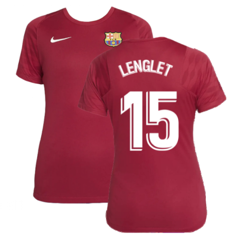2021-2022 Barcelona Training Shirt (Noble Red) - Womens (LENGLET 15)