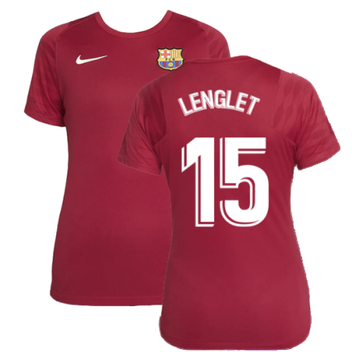 2021-2022 Barcelona Training Shirt (Noble Red) - Womens (LENGLET 15)  2021-2022 Barcelona Training Shirt (Noble Red) - Womens (LENGLET 15)