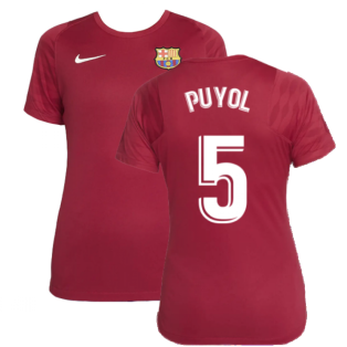 2021-2022 Barcelona Training Shirt (Noble Red) - Womens (PUYOL 5)