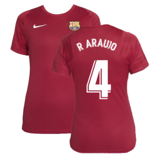 2021-2022 Barcelona Training Shirt (Noble Red) - Womens (R ARAUJO 4)
