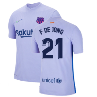 2021-2022 Barcelona Vapor Away Shirt (F DE JONG 21)
