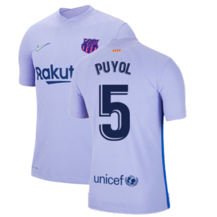 2021-2022 Barcelona Vapor Away Shirt (PUYOL 5)