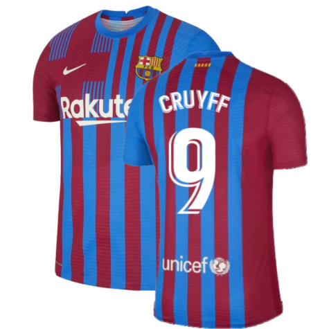2021-2022 Barcelona Vapor Match Home Shirt (CRUYFF 9)