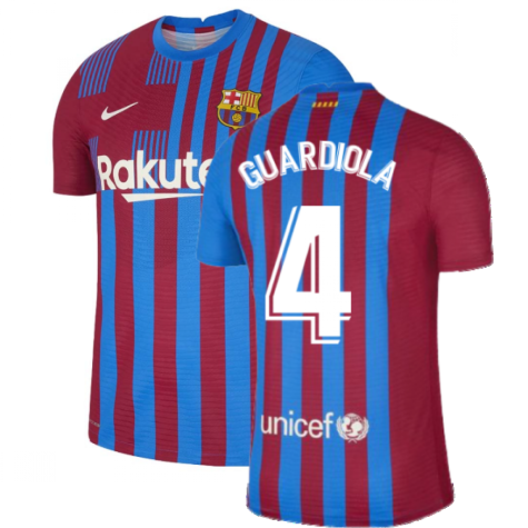2021-2022 Barcelona Vapor Match Home Shirt (GUARDIOLA 4)