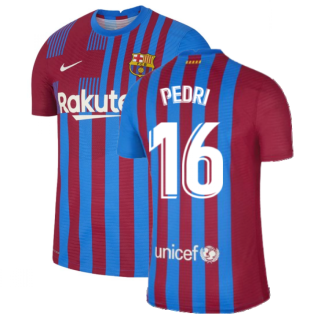 2021-2022 Barcelona Vapor Match Home Shirt (PEDRI 16)