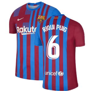 2021-2022 Barcelona Vapor Match Home Shirt (RIQUI PUIG 6)