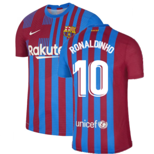2021-2022 Barcelona Vapor Match Home Shirt (RONALDINHO 10)