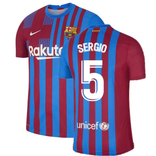 2021-2022 Barcelona Vapor Match Home Shirt (SERGIO 5)  2021-2022 Barcelona Vapor Match Home Shirt (SERGIO 5)