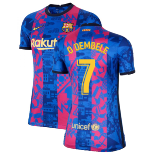 2021-2022 Barcelona Womens 3rd Shirt (O DEMBELE 7)