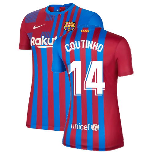 2021-2022 Barcelona Womens Home Shirt (COUTINHO 14)