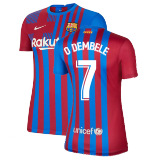 2021-2022 Barcelona Womens Home Shirt (O DEMBELE 7)