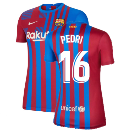 2021-2022 Barcelona Womens Home Shirt (PEDRI 16)  2021-2022 Barcelona Womens Home Shirt (PEDRI 16)
