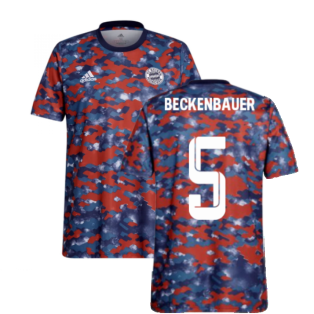 2021-2022 Bayern Munich Pre-Match Jersey (Dark Marine) - Kids (BECKENBAUER 5)