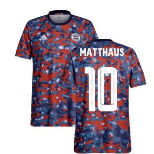 2021-2022 Bayern Munich Pre-Match Jersey (Dark Marine) - Kids (MATTHAUS 10)