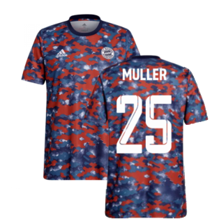2021-2022 Bayern Munich Pre-Match Jersey (Dark Marine) - Kids (MULLER 25)
