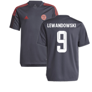2021-2022 Bayern Munich Training Shirt (Grey) - Kids (LEWANDOWSKI 9)