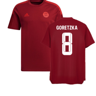 2021-2022 Bayern Munich Training Tee (Red) (GORETZKA 8)
