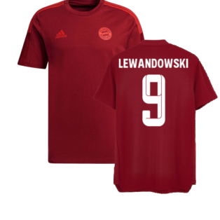2021-2022 Bayern Munich Training Tee (Red) (LEWANDOWSKI 9)