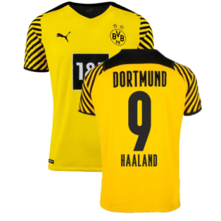 2021-2022 Borussia Dortmund Authentic Home Shirt (HAALAND 9)