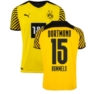2021-2022 Borussia Dortmund Authentic Home Shirt (HUMMELS 15)