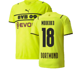 2021-2022 Borussia Dortmund CUP Shirt (Kids) (MOUKOKO 18)