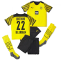 2021-2022 Borussia Dortmund Home Mini Kit (BELLINGHAM 22)