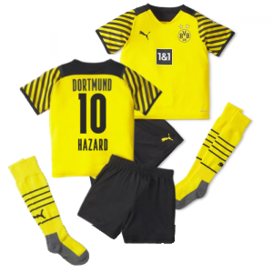 2021-2022 Borussia Dortmund Home Mini Kit (HAZARD 10)