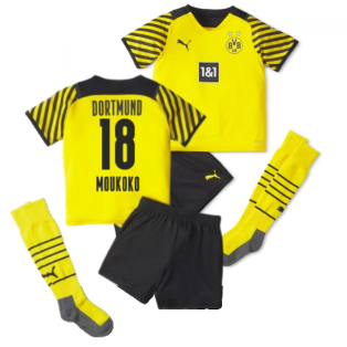 2021-2022 Borussia Dortmund Home Mini Kit (MOUKOKO 18)