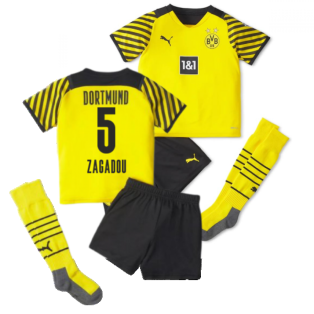 2021-2022 Borussia Dortmund Home Mini Kit (ZAGADOU 5)