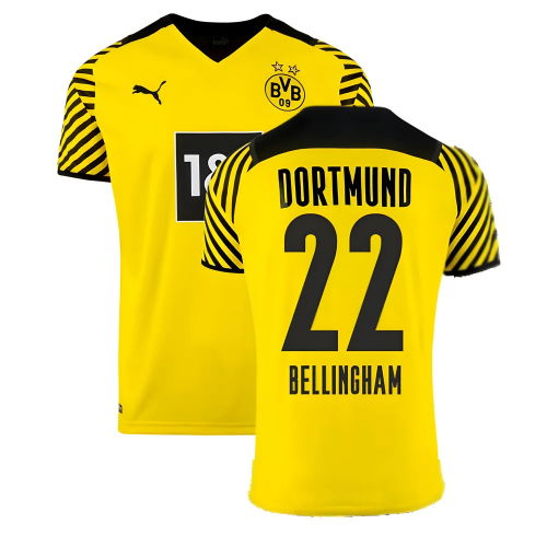 2021-2022 Borussia Dortmund Home Shirt (Kids) (BELLINGHAM 22)
