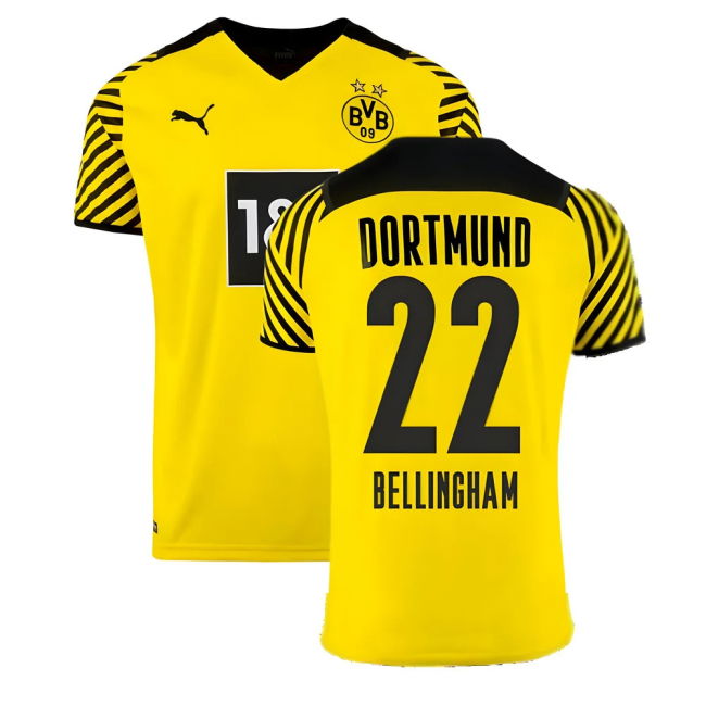 2021-2022 Borussia Dortmund Home Shirt (Kids) (BELLINGHAM 22)