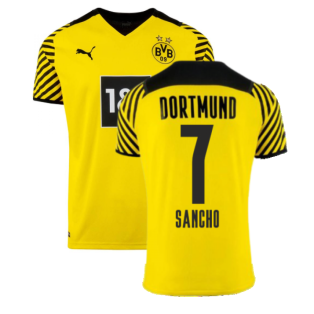 2021-2022 Borussia Dortmund Home Shirt (Kids) (SANCHO 7)
