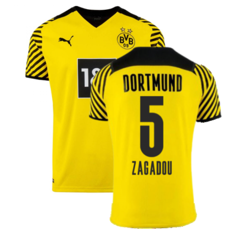 2021-2022 Borussia Dortmund Home Shirt (Kids) (ZAGADOU 5)