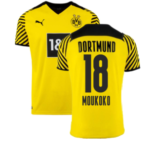 2021-2022 Borussia Dortmund Home Shirt (MOUKOKO 18)