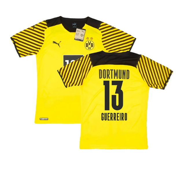 2021-2022 Borussia Dortmund Player Issue Home Shirt (GUERREIRO 13)