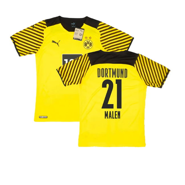 2021-2022 Borussia Dortmund Player Issue Home Shirt (MALEN 21)