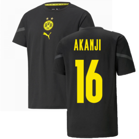 2021-2022 Borussia Dortmund Pre Match Shirt (Black) - Kids (AKANJI 16)