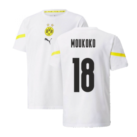 2021-2022 Borussia Dortmund Pre Match Shirt (Kids) (MOUKOKO 18)