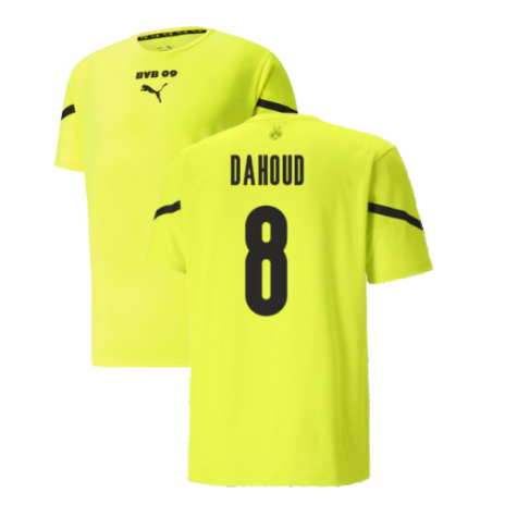 2021-2022 Borussia Dortmund Pre Match Shirt (Yellow) (DAHOUD 8)