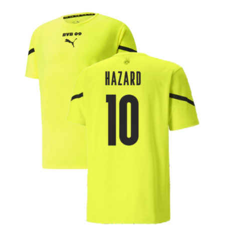 2021-2022 Borussia Dortmund Pre Match Shirt (Yellow) (HAZARD 10)